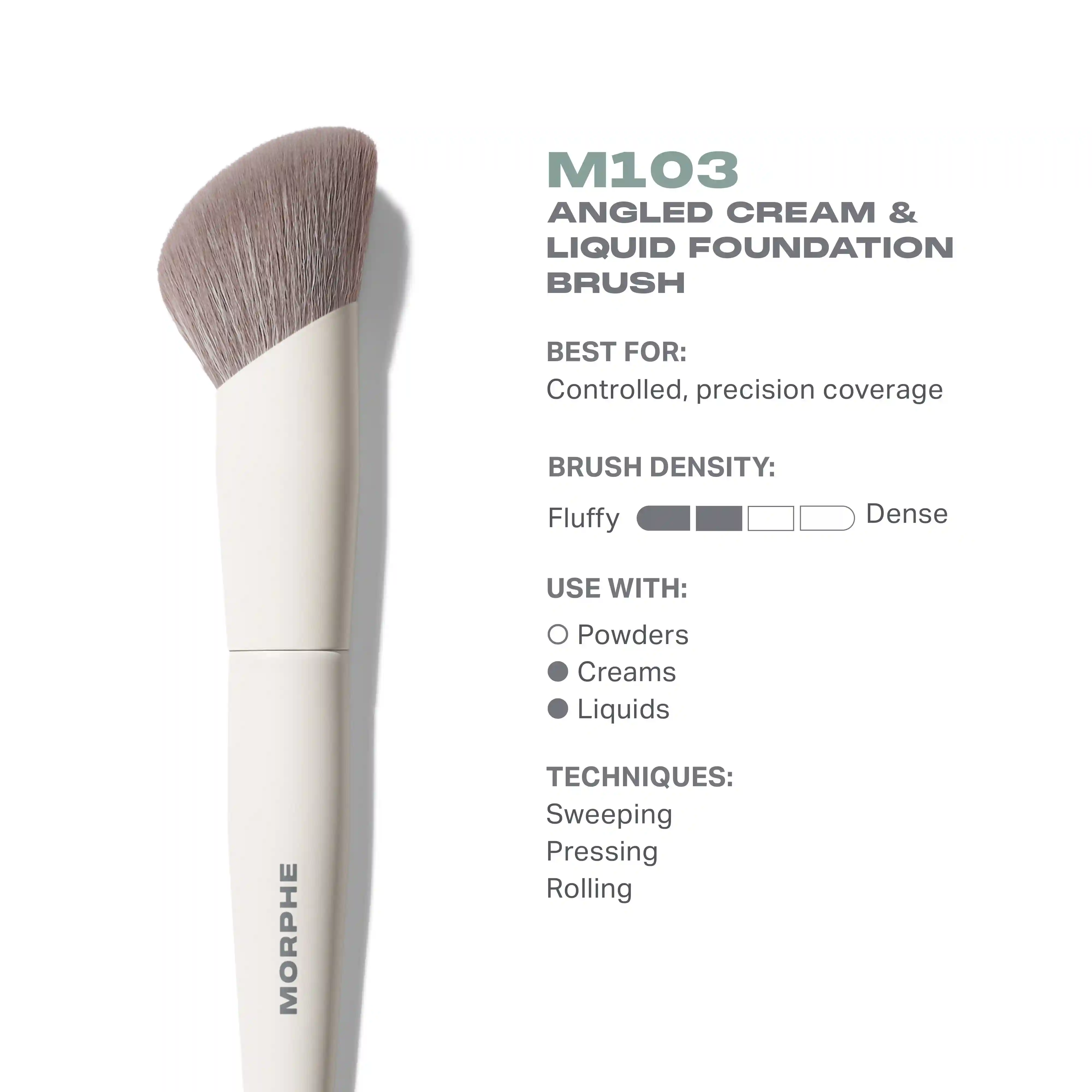 Alternative view of M103 Angled Cream & Liquid Foundation Brush