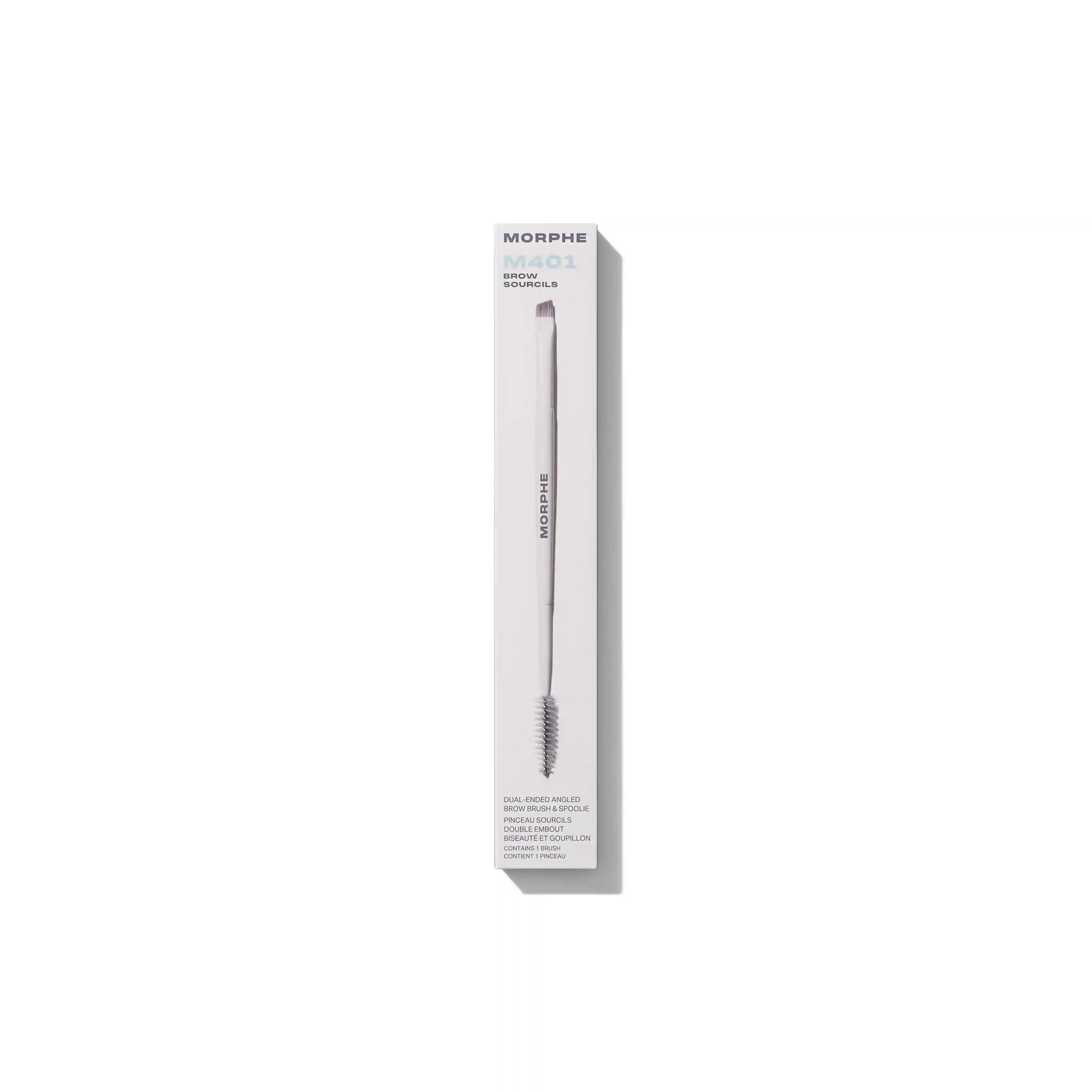 Alternative view of M401 Dual-Ended Angled Brow Brush & Spoolie